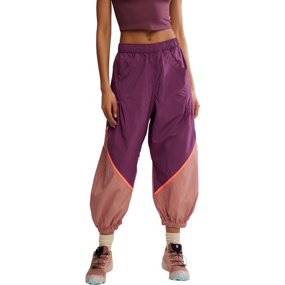 FP Movement Free People Freeflow Pants Mulberry Purple Medium NWT $98 - Picture 3 of 5
